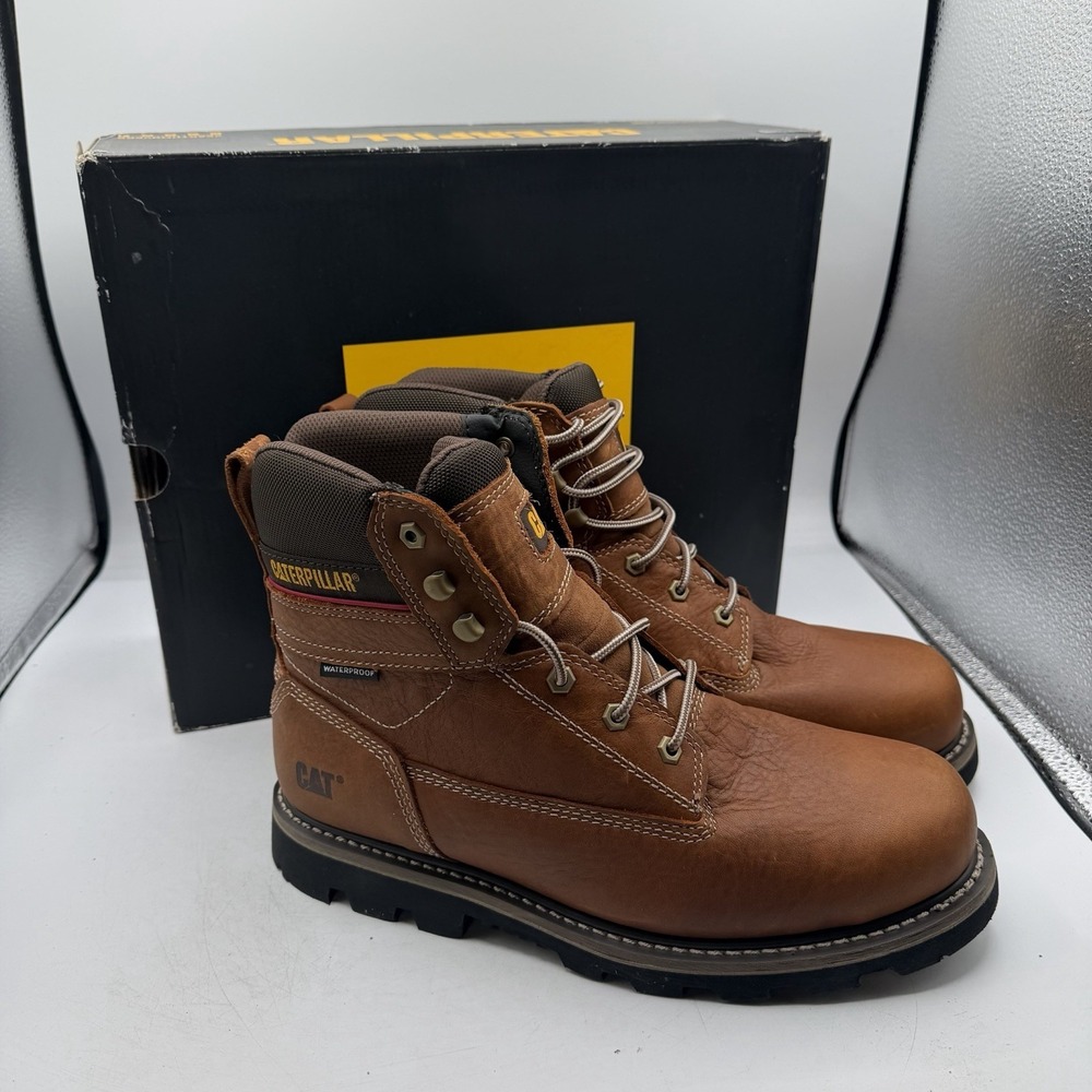 Cat Caterpillar Idaho 6" Work Boot Mens Sz 12 M Walnut Brown Waterproof P74137